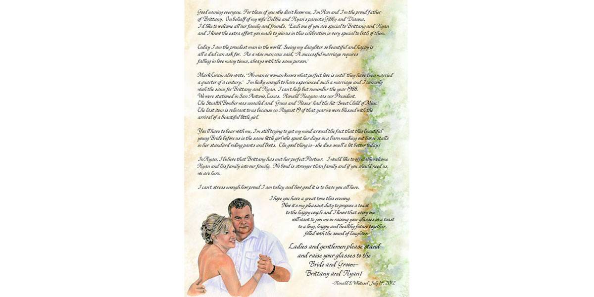 Calligraphy Wedding Vows