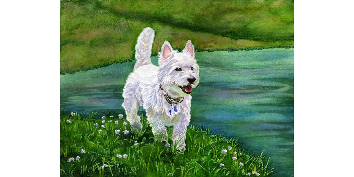 Watercolor Pet Portrait Terrier