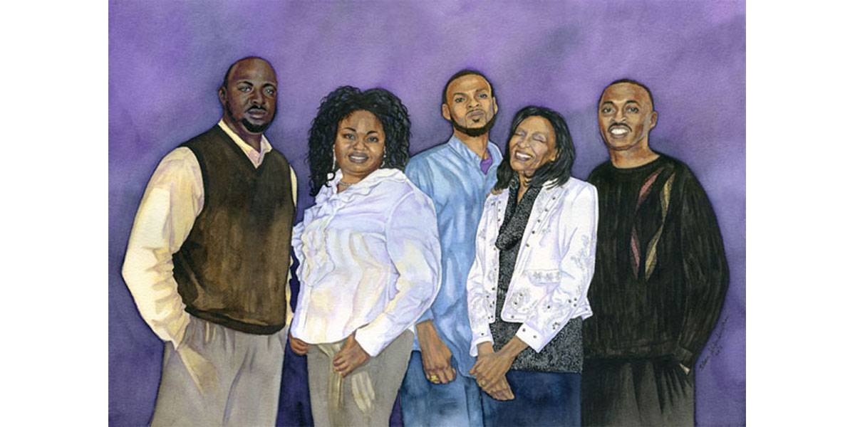 Watercolor Family Portrait